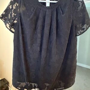 Ann Taylor S/M Black Lace Women's Top